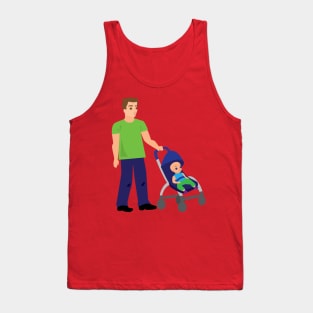 Dad with stroller Tank Top